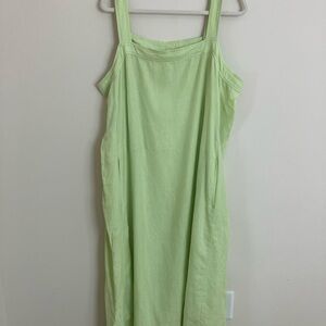 Eileen Fisher Green Organic Linen Dress